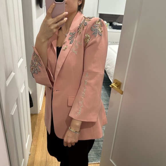 Cinq a sept pink blazer with embellishments size 6 - Picture 5 of 6